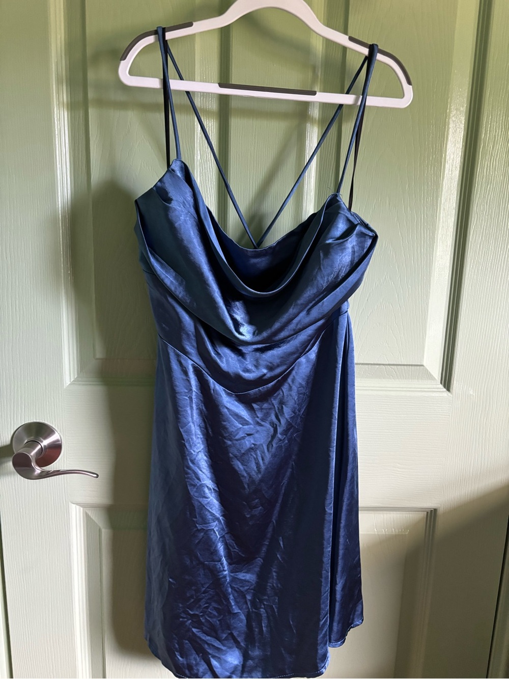 Hello Molly Midnight Blue Satin Slip Dress